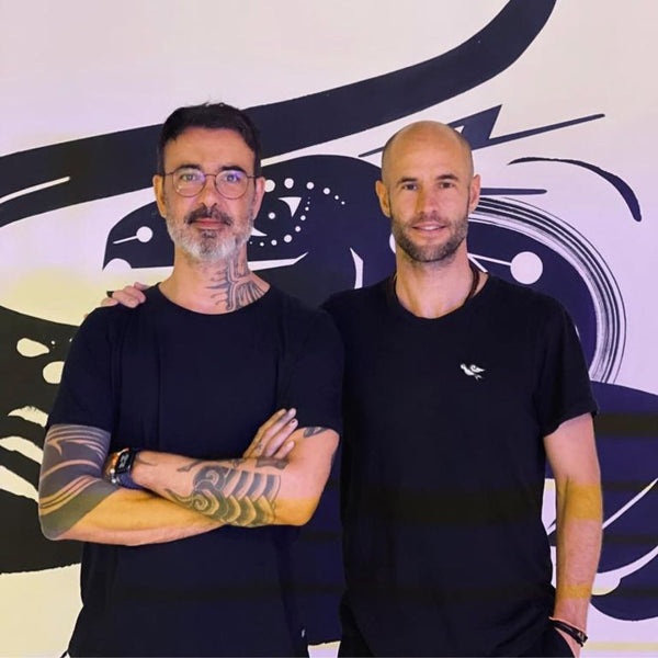 Speto (left) Artist seen with Cameron Saul (right) 